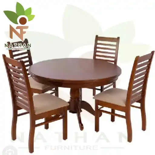 HARDWOOD DINING TABLE (2)