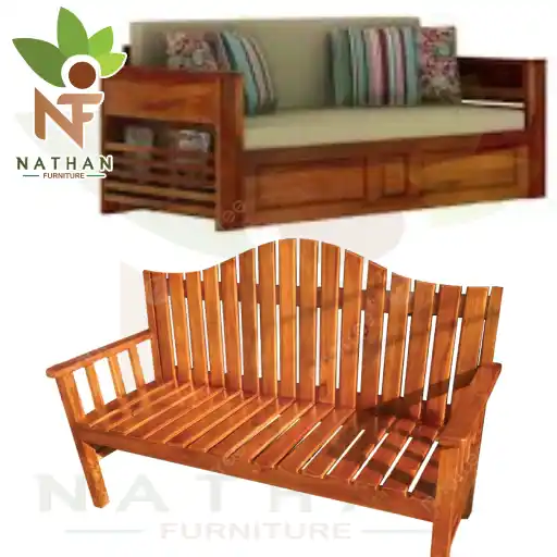 TEAK COMBED SOFA