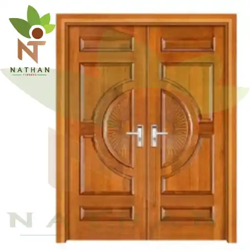 TEAK DOUBLE DOOR